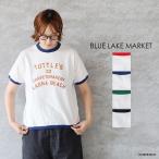 BLUE LAKE MARKET ブルーレイクマーケット アメリカンドライ天2 リンガーフロッキープリントTee メール便対応 日本製 25春夏 Tシャツ カットソー ic-de