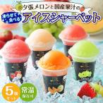 お中元 御中元 夏 ギフト ゼリー アイス シャーベット【夕張メロンと国産果汁の凍らせて食べる.アイスシャーベット.】 5個【ja】【ja1】 爆買