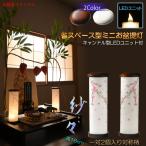 お盆提灯【仏縁堂オリジナル ミニ盆提灯:紗々(ささ)サイズ小 LEDユニット付 枝垂れ桜(1対対称柄2個入り)】送料無料