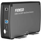 FIDECO 3.5インチ HDDケース USB3.0 SATA 外付ハードディスクケース 冷却ファン付 UASP対応 最大容量16TB 3.5/2.5インチHDD/SSD対応 簡単着脱