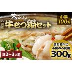 ふるさと納税 もつ鍋セット 2〜3人前 醤油味 ホルモン小腸 もつ 小腸 300g 九州産 国産 ホルモン スープ ちゃんぽん ごま 鷹の爪 ごま油 セット .. 福岡県志免町