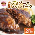 ふるさと納税 鉄板焼ハンバーグ デミソース 20個【A6-028】 福岡県飯塚市