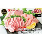 ふるさと納税 【ブランド黒豚】かごしま黒豚 3種類 計600g バラエティセット お肉 国産 豚肉 鹿児島県産 冷凍 南さつま市 鹿児島県南さつま市