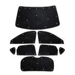 マツダ対応 CX-5 KF系 サンシェード 5層構造 メッシュカーテン カーシェード 吸盤貼付 日よけ/遮光 紫外線 UVカット 車中泊 1台分 8P