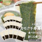 (味付・山芋入り)アカモク千寿藻 小分けセット 40g × 15袋 / 玄界灘産 無添加 600g あかもく ぎばさ 産直の鉄人 おつまみ 食べきり 使いきり 個包装
