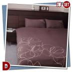 綿サテン ストライプ 掛敷枕 布団カバー4点セット (洋 ダブル) 直送品