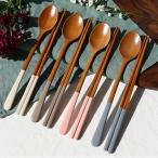 【モッパンyoutuber使用】パステル ナム 木 木製 箸スプーンセット (1セット) 全4カラー 箸 スプーン 箸 韓国箸 韓国スプーン カトラリー オシャレ かわいい