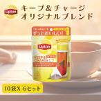【Point10倍】リプトン ティーバッグ 紅茶 リプトン 公式 無糖 キープ&チャージ リラックス オリジナルブレンド 10袋 × 6セット 詰め合わせ 業務用