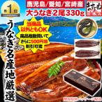 ★ギフトパッケージ配送仕様★ 父の日 国産にほんうなぎ蒲焼き165g×2尾 約330g前後 鹿児島or愛知or宮崎県産 ウナギ 鰻 取説とタレ山椒付 のし対応 国産うなぎ