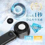 ハンディファン ポータブル扇風機 冷却プレート付き 小型 軽量 5段階風量 折りたたみ式 5000mAh パワフル 快速冷風 Type-C急速充電【PL保険加入済み製品・安心】
