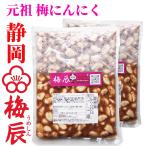 静岡市 梅辰株式会社 梅にんにく1kg 500g×2袋 紀州南高梅と国産かつお節で熟成 かつお梅にんにく 匂わない 漬物 パリパリ食感 うめしん オリジナル
