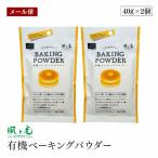 【メール便】風と光 有機ベーキングパウダー 40g(10g×4)2個セット 有機濃縮果汁 有機コーンスターチ 重曹 アルミニュウム不使用 有機JAS認証