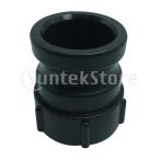 IBCタンクアダプター-粗ねじ60mm-2インチ.水タンクコネクタ/継手.黒