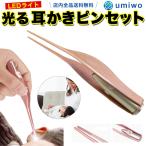 耳かきピンセット LEDライト付き 耳掃除 子供 子ども 耳かき ピンセット ステンレス 光る ライト 明るい よく見える 耳掻き みみかき 耳垢 耳鼻科 ボタン電池