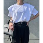 tシャツ 「総合ランキング1位獲得」ラッフルショルダーTシャツ(chiica select) / ラッフルスリーブ フレアスリーブ プルオーバー ブラ