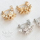 【6/4再入荷】フープピアスピアス 金属アレルギー 純チタン 小さい サシェ sache 敏感肌用 ピアス/商品名:小さなローズマリーの花束(純チタンポスト、ブラスポストから選べる)